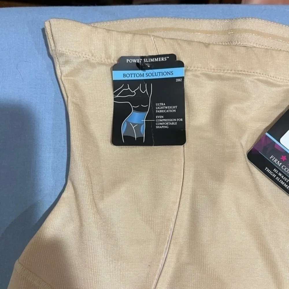New Maidenform Power Slimmers Body Shaper High Waist Firm Control Beige